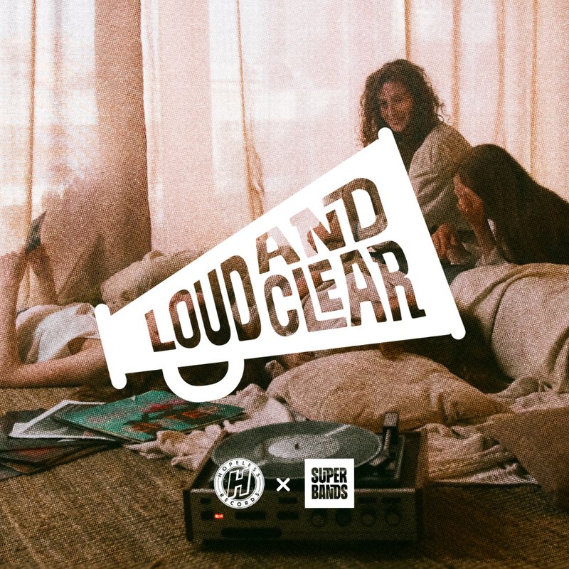 Loud and Clear campaign key art with the megaphone logo